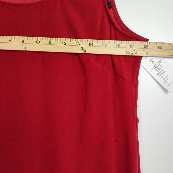 VTG Jessica Howard Suit Dress & Jacket Women's 6 Red Button-Up New Old Stock - Picture 5 of 16